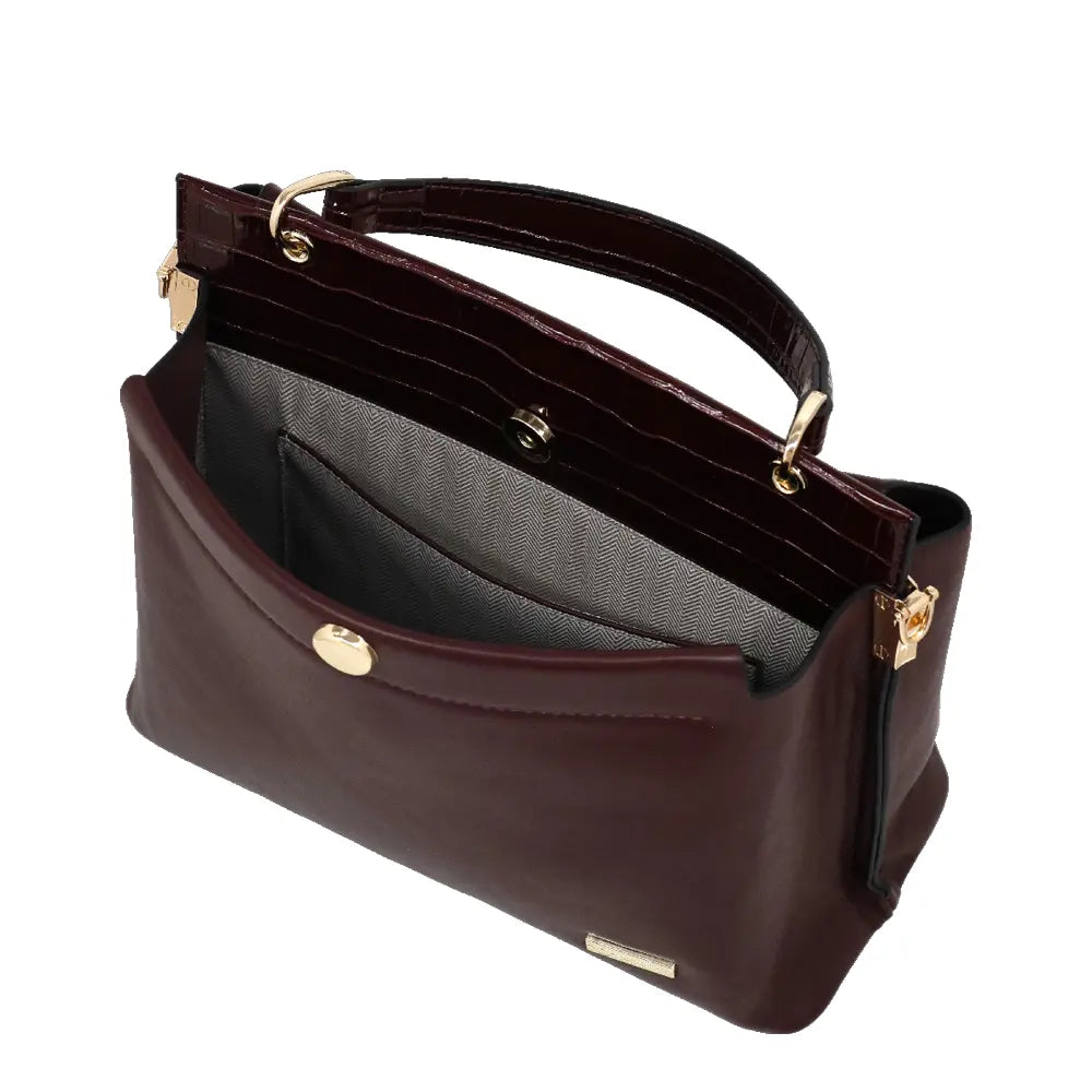 Camomilla Milano | Borsa a Mano Chic Jungle M | Animalier Bordeaux