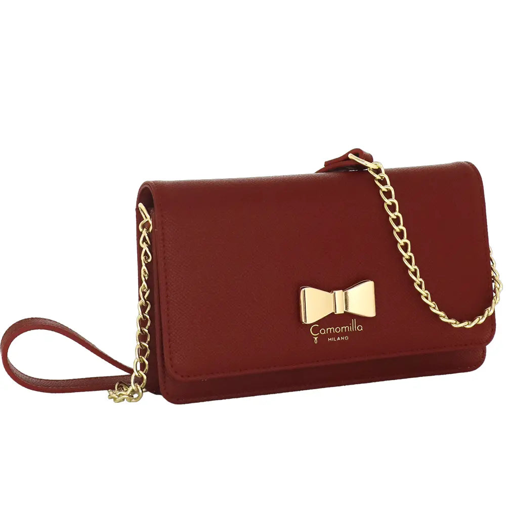 Camomilla Milano | Borsa Portafoglio Nice Office Rossa con Fiocco