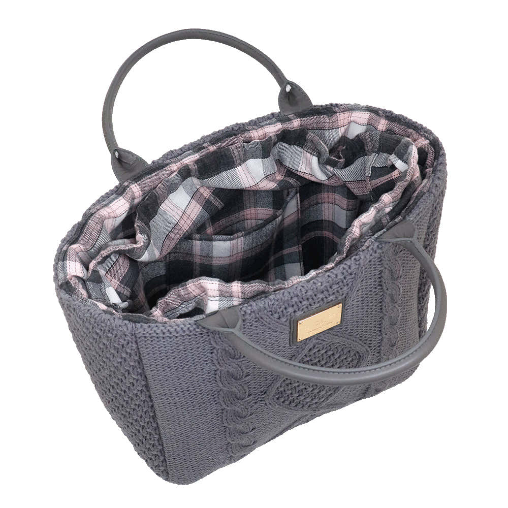 Camomilla Milano | Borsa a Mano M Tricot Chalet Grigia in Lana