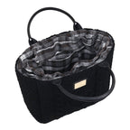 Camomilla Milano | Borsa a Mano M Tricot Chalet Nera in Lana