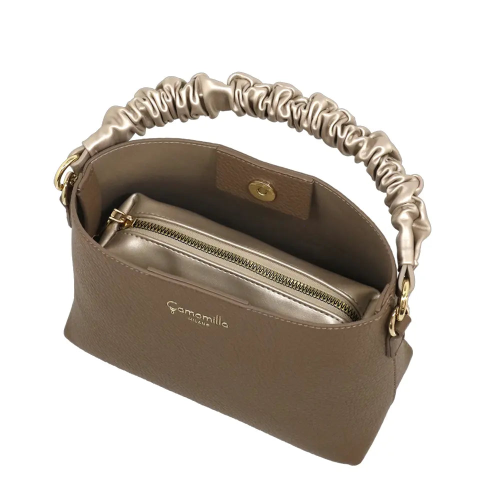Camomilla Milano | Borsa a Mano S Nancy Beige con Pouch