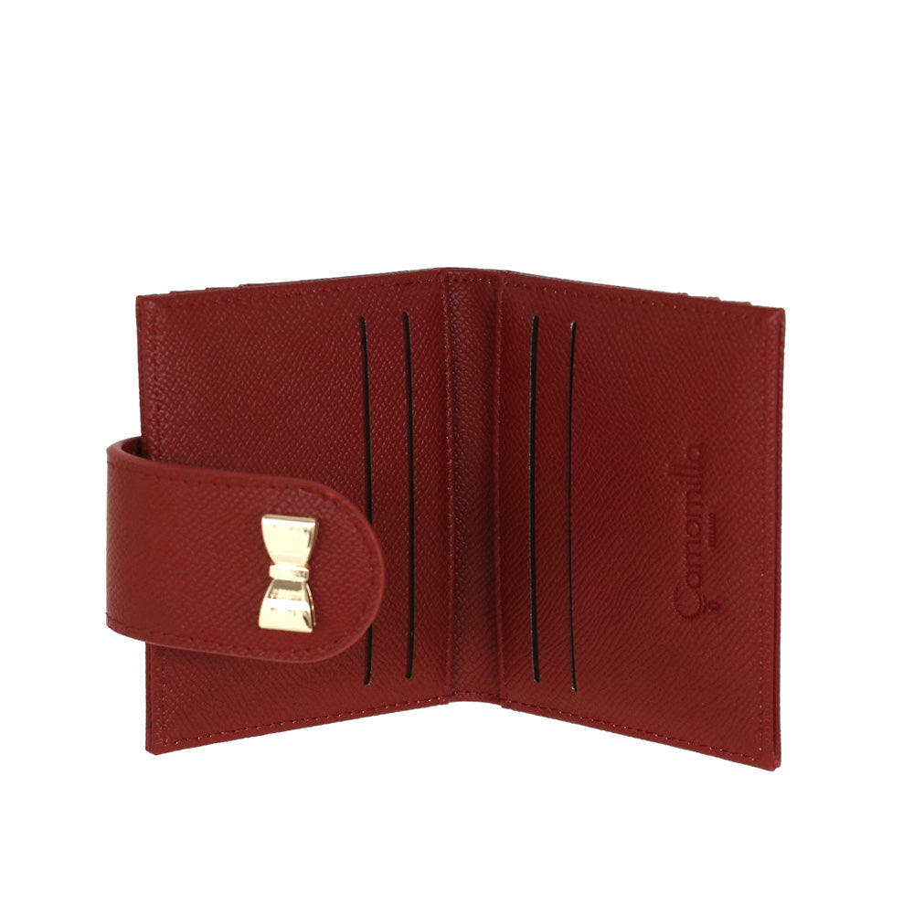 Camomilla Milano | Portacarte Nice Office Rosso con Fiocco