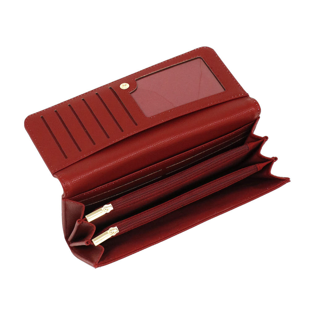 Camomilla Milano | Portafoglio L Nice Office Rosso in Saffiano con Fiocco