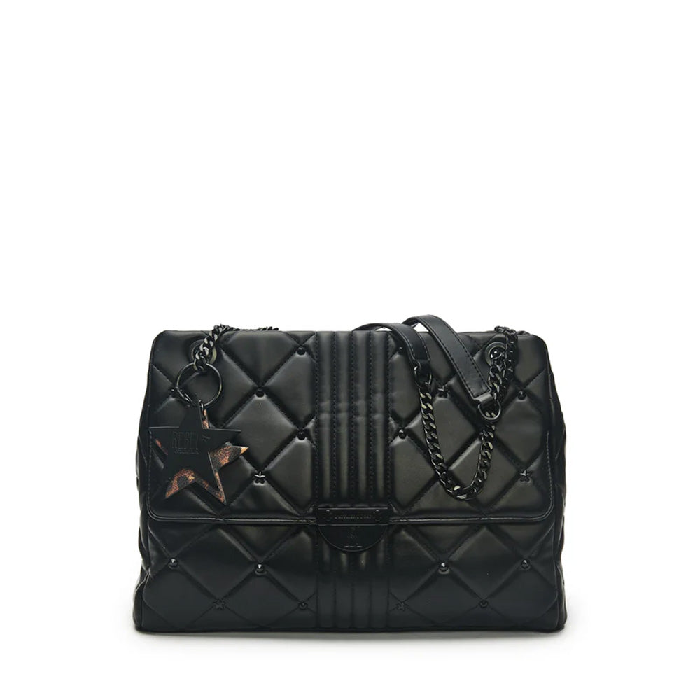 L'Atelier Du Sac Borsa Spalla Tracolla Rebel Stripy Janel Nero