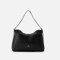 Cuoieria Fiorentina | Borsa Hobo Squadrata Eva in Pelle |Nero