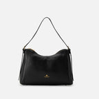 Cuoieria Fiorentina | Borsa Hobo Squadrata Eva in Pelle |Nero