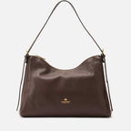 Cuoieria Fiorentina | Borsa Hobo Squadrata Eva in Pelle | Cioccolata