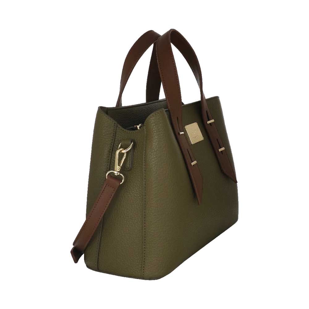 Camomilla Milano | Borsa a Mano Bree M Verde con Dettagli a Contrasto