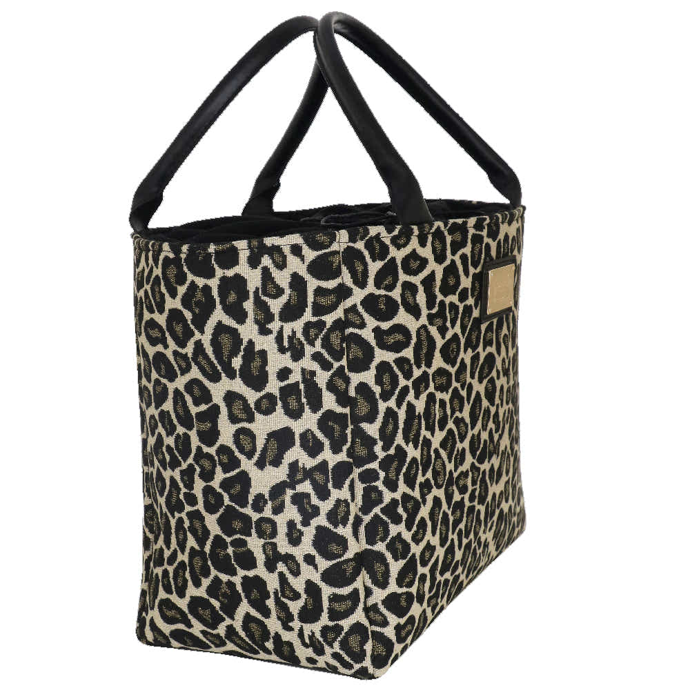 Camomilla Milano | Borsa a Mano L Lulu Beige | Stampa Leopardata Tapestry