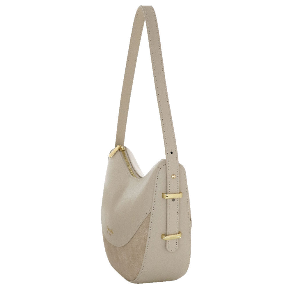 Camomilla Milano | Borsa a Spalla Emma Off White Effetto Camoscio
