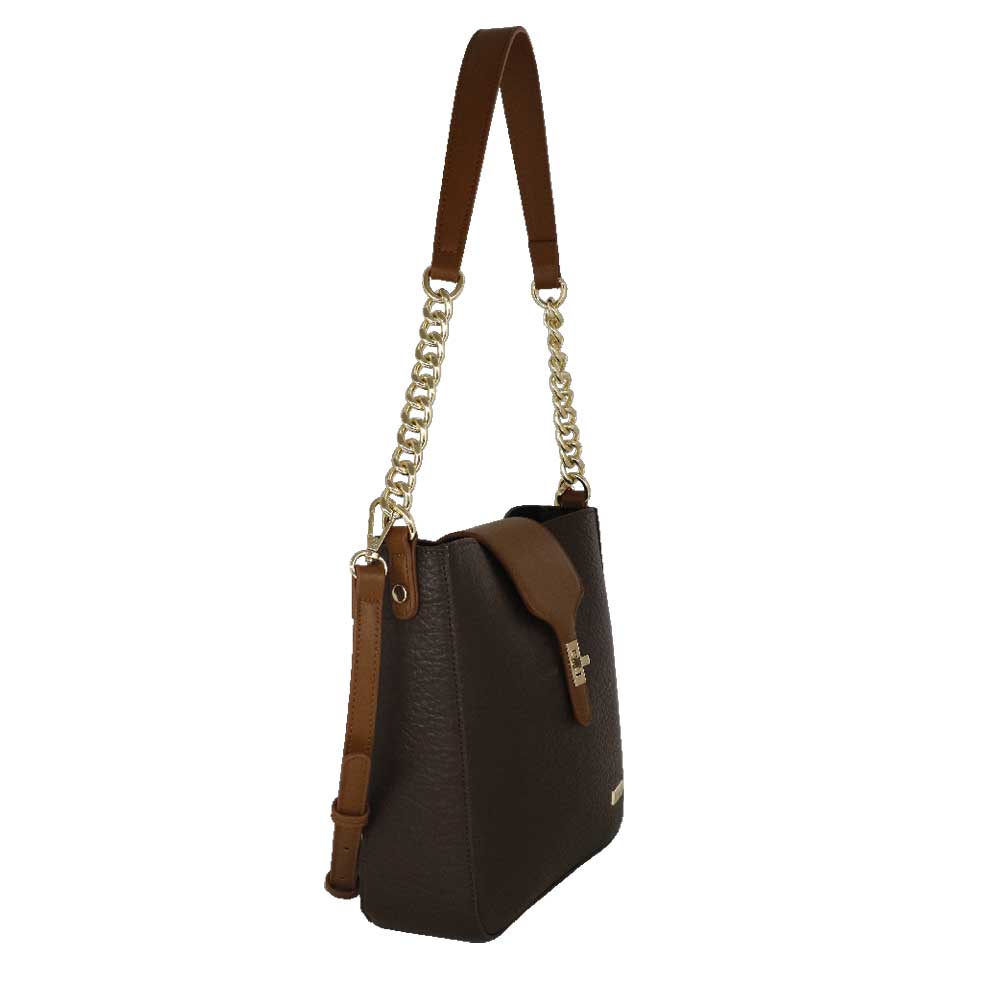 Camomilla Milano | Borsa a Spalla Emy Marrone | Chiusura a Girello