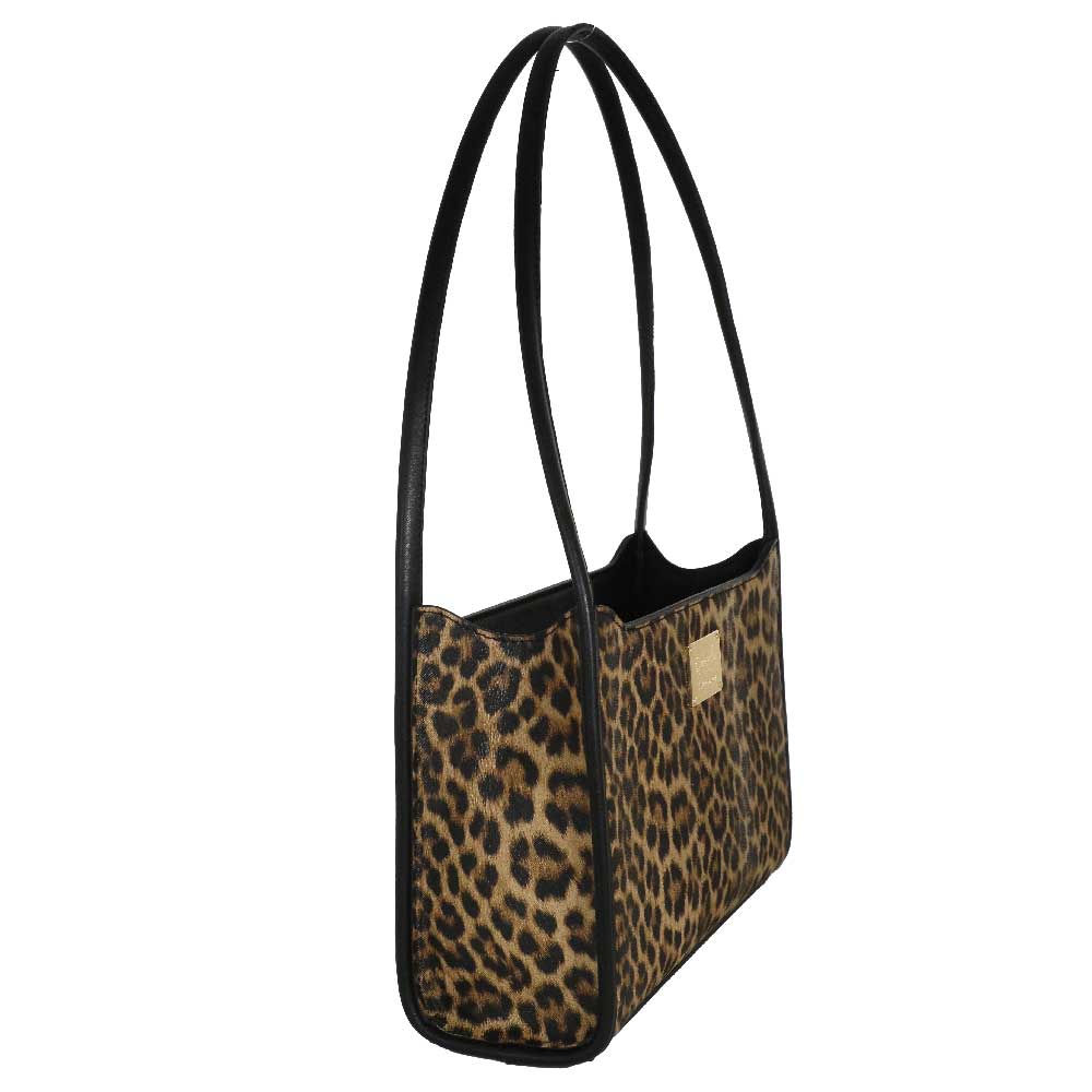 Camomilla Milano | Borsa a Spalla Jill Nera Stampa Leopardata