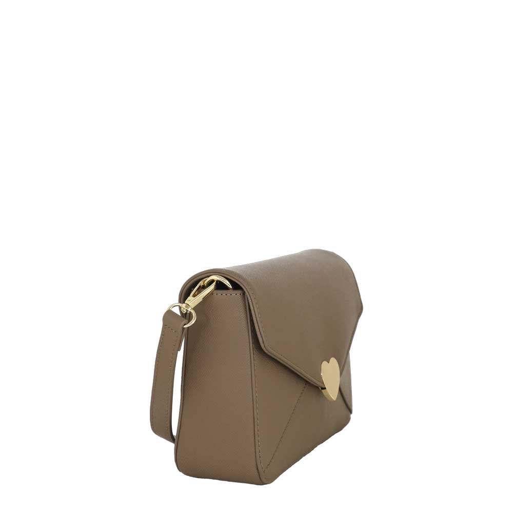 Camomilla Milano | Borsa a Spalla Nina Tortora con Chiusura a Cuore