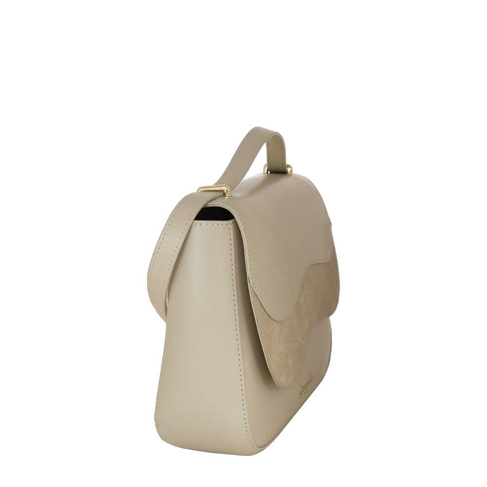 Camomilla Milano | Borsa Tracolla Emma Off White Effetto Camoscio