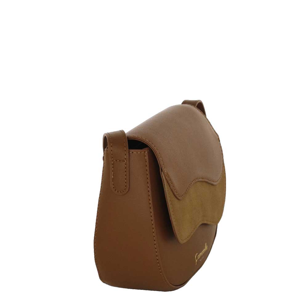 Camomilla Milano | Borsa Tracolla Emma S Marrone Effetto Camoscio