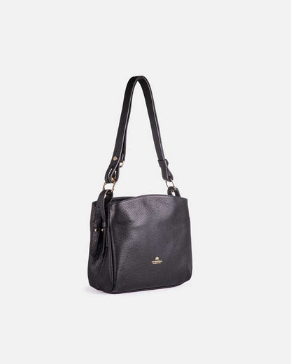Cuoieria Fiorentina | Borsa Hobo Piccola Velvet in Pelle | Nero