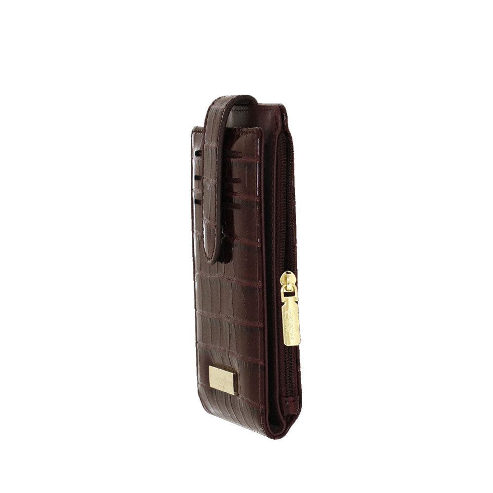 Camomilla Milano | Portacarte Isabel M Burgundy Animalier 11 Slot