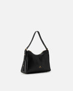 Cuoieria Fiorentina | Borsa Hobo Squadrata Eva in Pelle |Nero