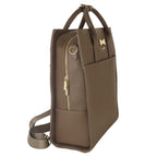 Camomilla Milano | Zaino Trasformabile Taupe in Saffiano con Fiocco