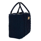 Camomilla Milano | Borsa a Mano M Tricot Chalet Blu in Lana