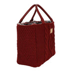Camomilla Milano | Borsa a Mano M Tricot Chalet Burgundy in Lana