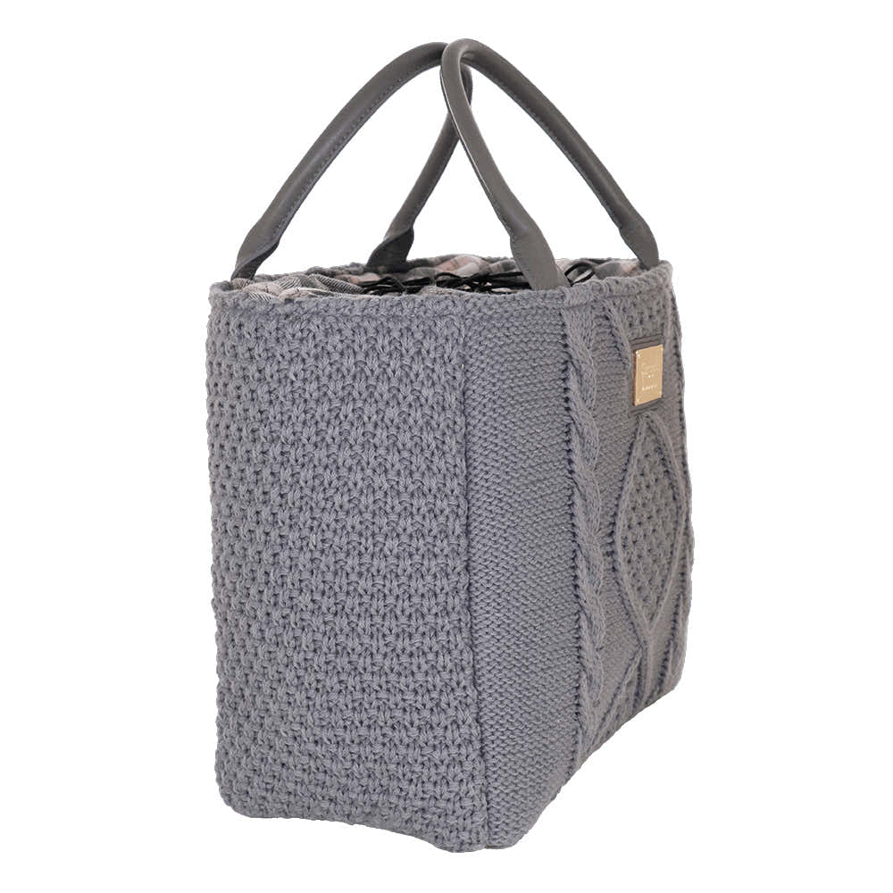 Camomilla Milano | Borsa a Mano M Tricot Chalet Grigia in Lana