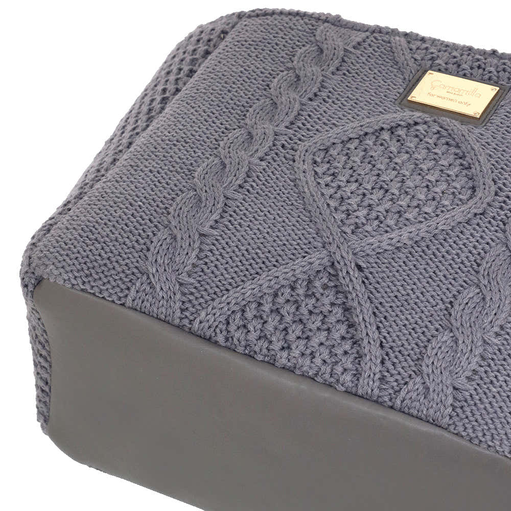 Camomilla Milano | Borsa a Mano M Tricot Chalet Grigia in Lana