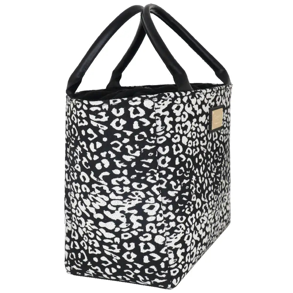 Camomilla Milano | Borsa a Mano L Lulu Nera | Stampa Leopardata Tapestry
