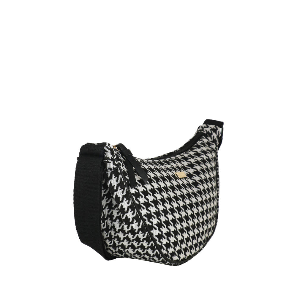 Camomilla Milano | Tracolla M Lulu Nera | Pied de Poule Tapestry