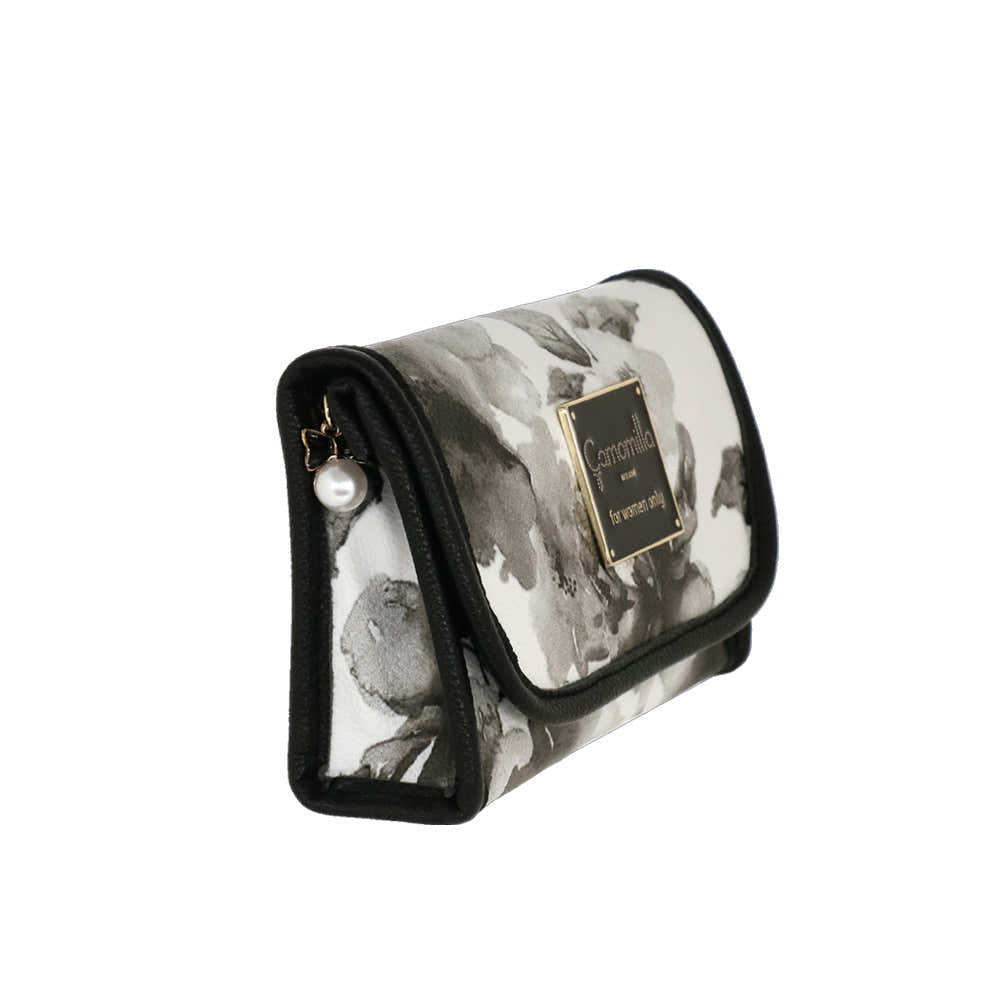 Camomilla Milano | Vanity Ice Queen Nero | Stampa Rose con Specchietto
