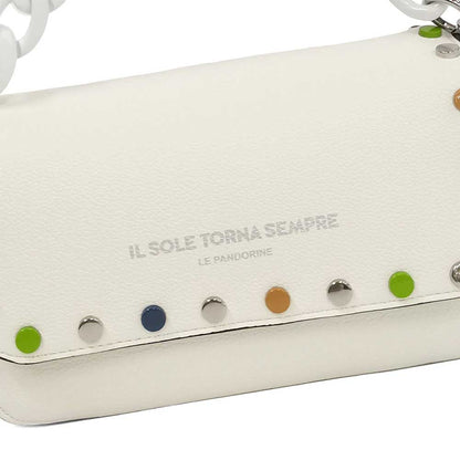 Le Pandorine Baguetta Brenda Con Borchie Multicolor Colore Bianco