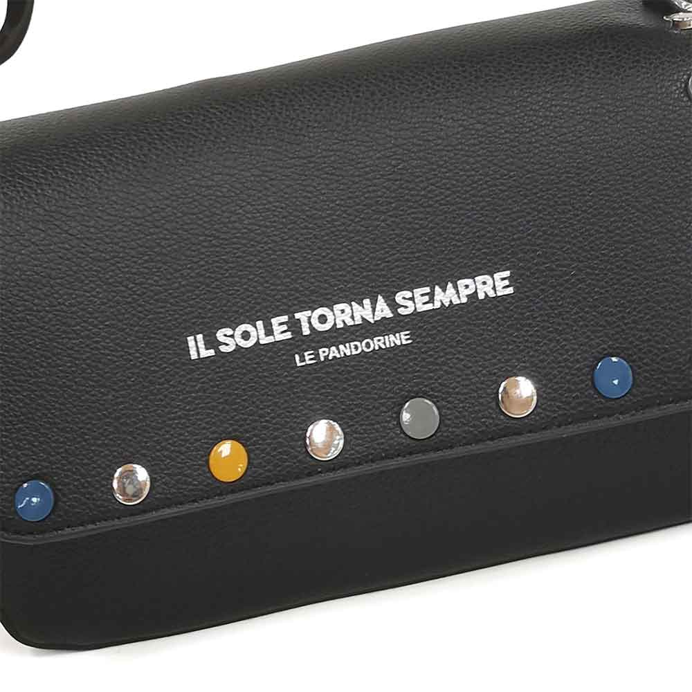 Le Pandorine Baguetta Brenda Con Borchie Multicolor Colore Nero