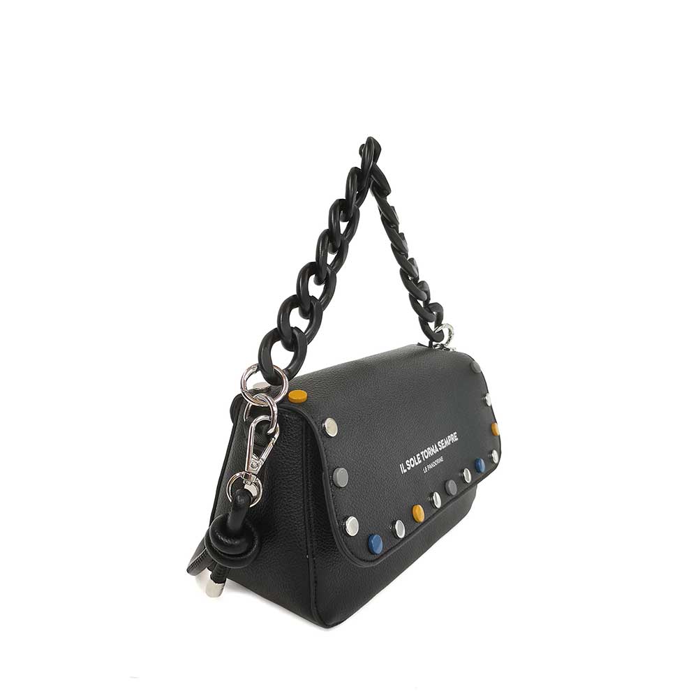Le Pandorine Baguetta Brenda Con Borchie Multicolor Colore Nero