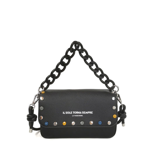 Le Pandorine Baguetta Brenda Con Borchie Multicolor Colore Nero
