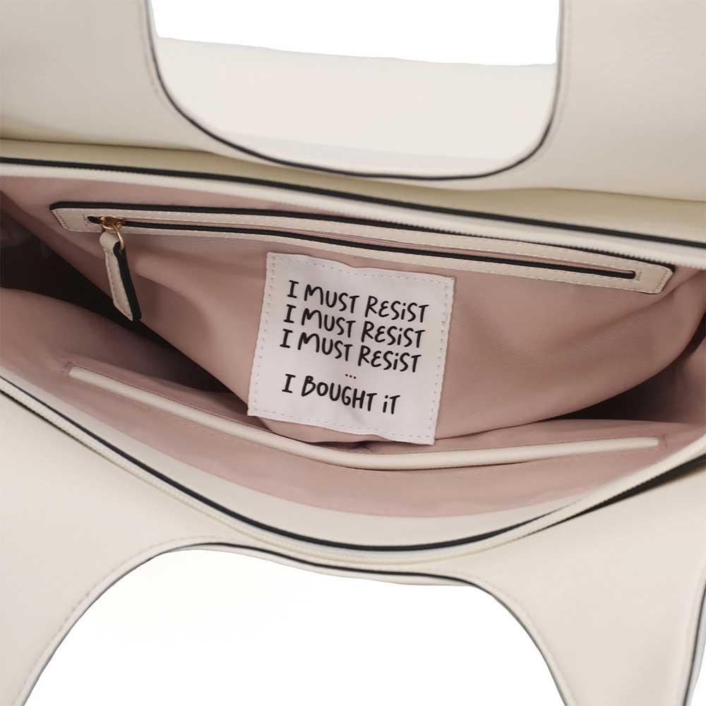 Le Pandorine Borsa Focus Bianca con Portaocchiali Applicato
