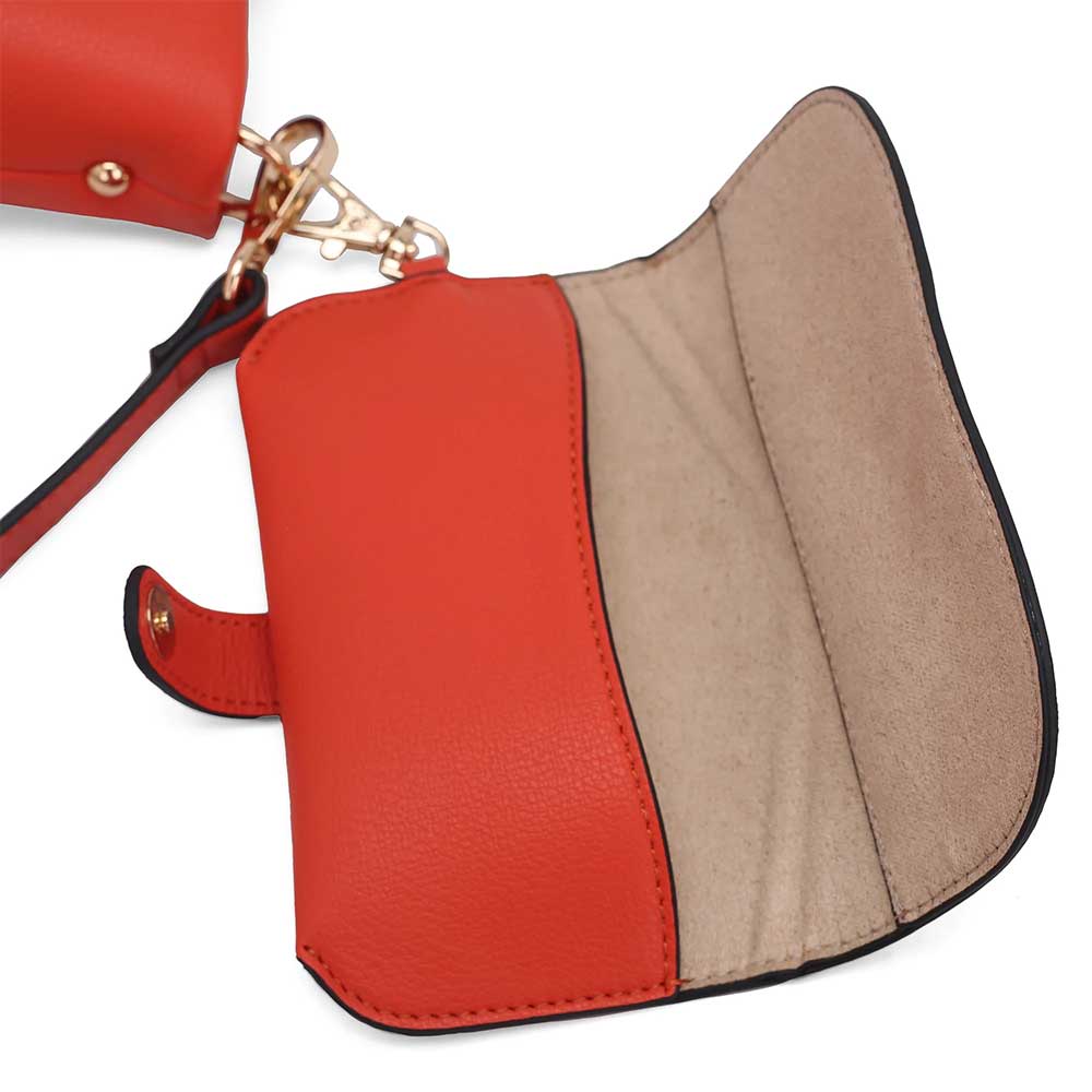 Le Pandorine Borsa Focus Mini Arancione con Portaocchiali