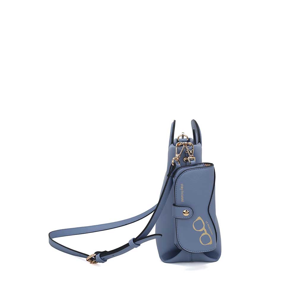 Le Pandorine Borsa Focus Mini Azzurra con Portaocchiali