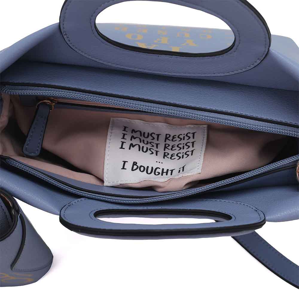 Le Pandorine Borsa Focus Mini Azzurra con Portaocchiali