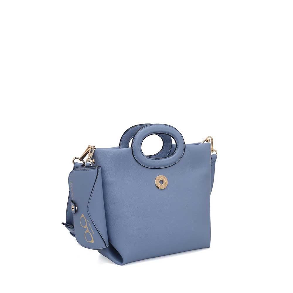 Le Pandorine Borsa Focus Mini Azzurra con Portaocchiali