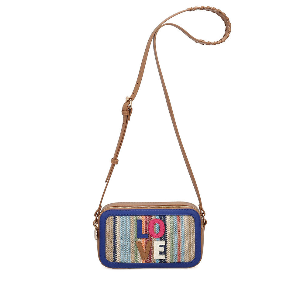 Le Pandorine Pochette Donna Raffaella Blu con Portachiavi