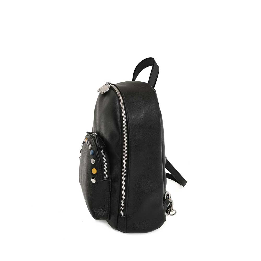 Le Pandorine Zainetto Brenda Con Borchie Multicolor Colore Nero