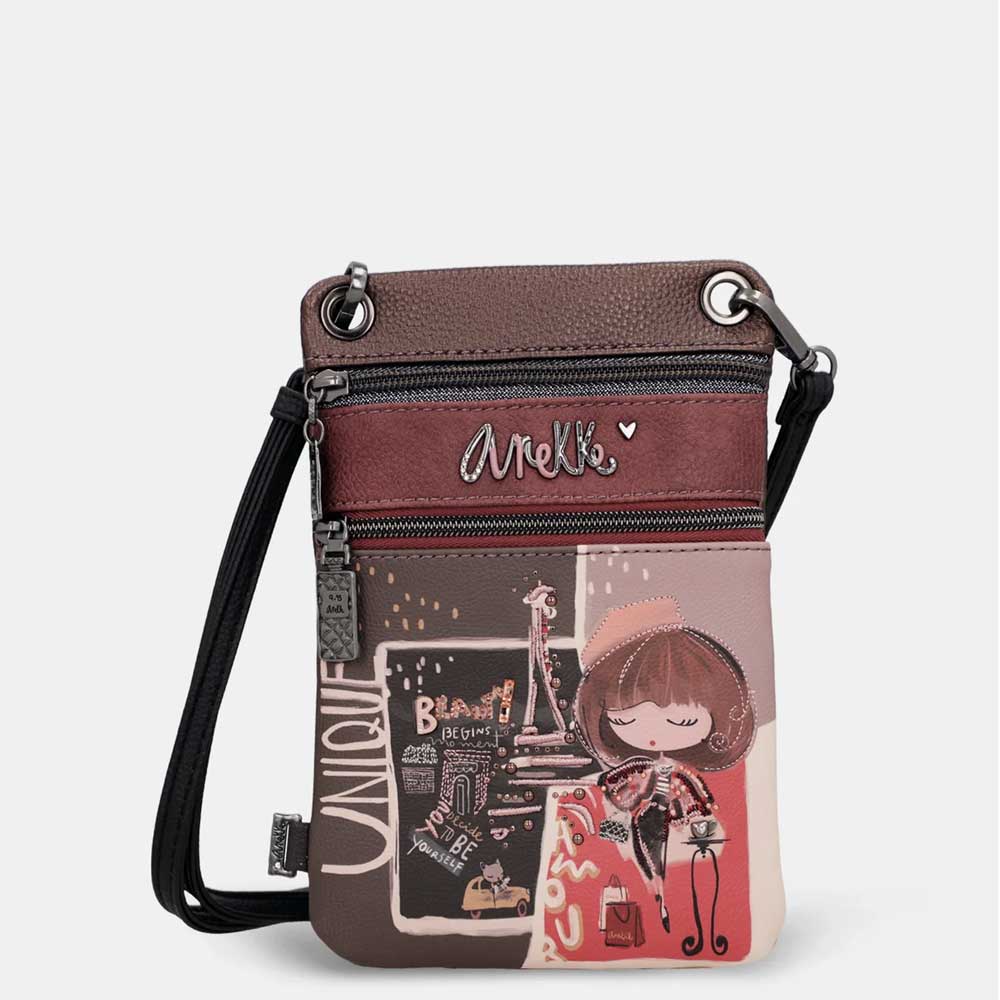 Anekke Mini Borsa Portacellulare | 2 Scomparti | Collezione Mademoiselle