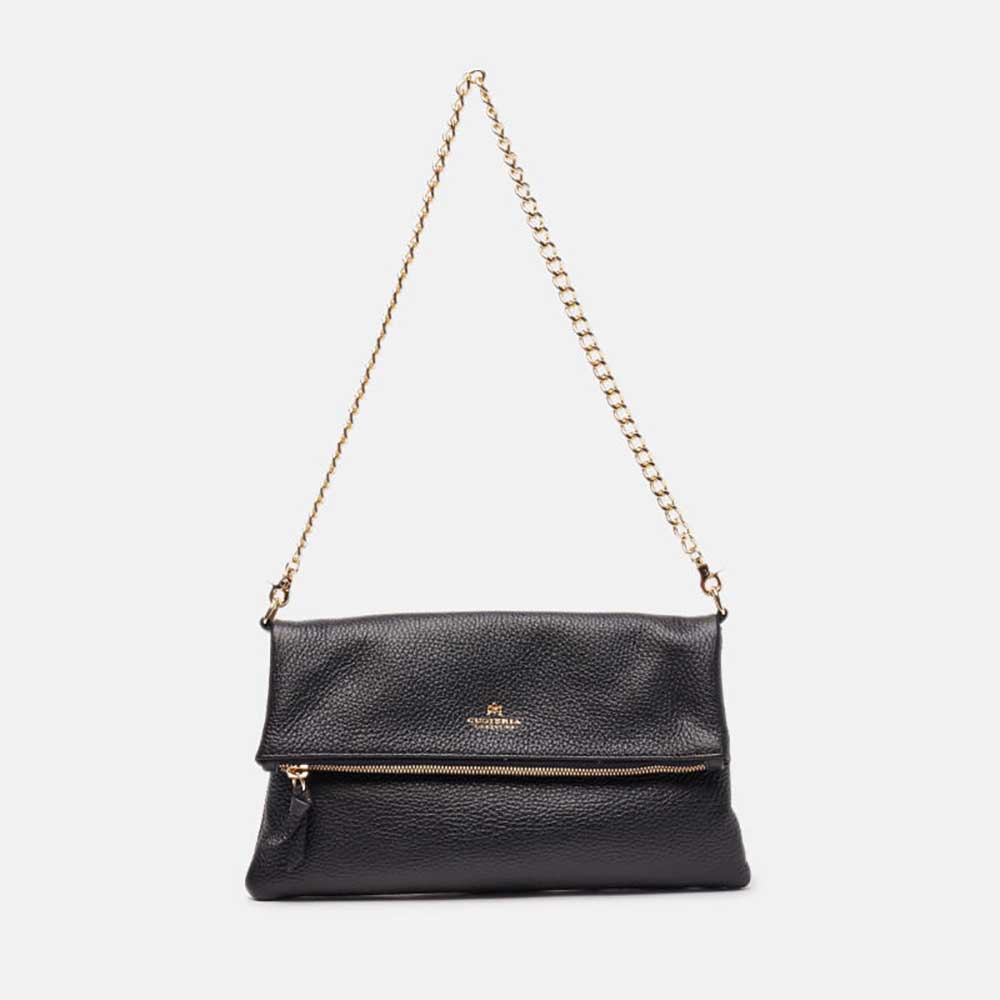 Cuoieria Fiorentina | Pochette a Spalla Velvet in Pelle | Nero
