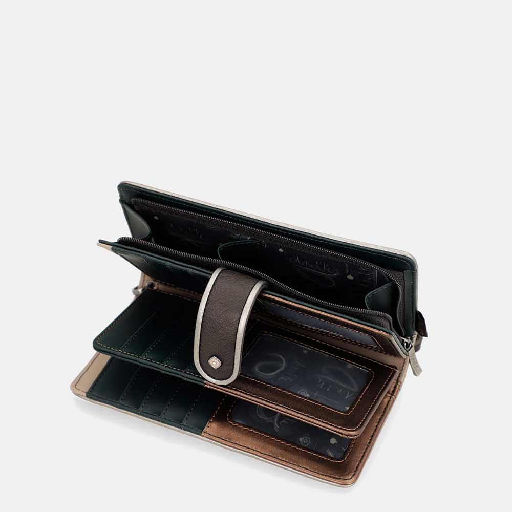 Anekke Portafoglio Grande RFID | Collezione Real | Con Impugnatura