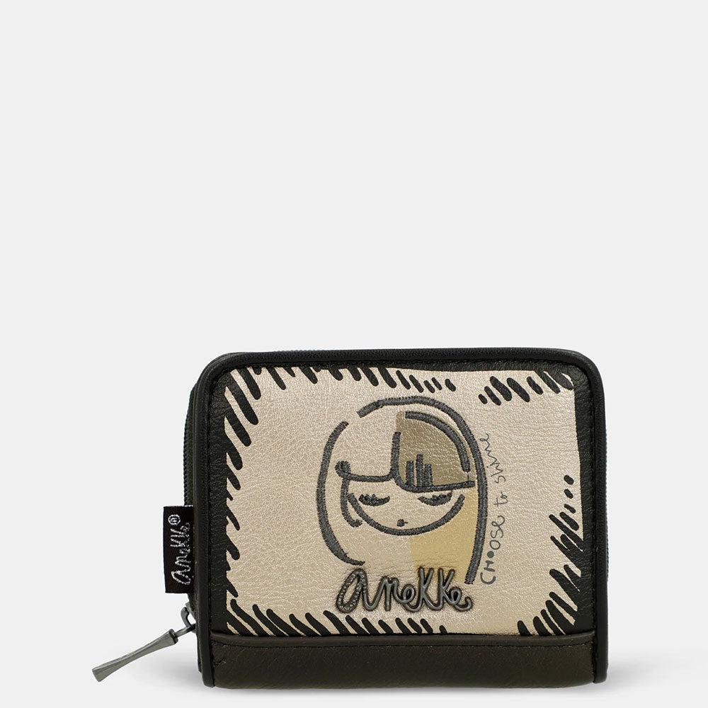 Anekke Portafoglio Piccolo RFID | Collezione Nature Koko | Compatto