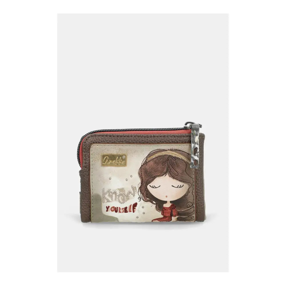 Anekke Portamonete Piccolo Flessibile RFID Muse | Portafoglio con Patta