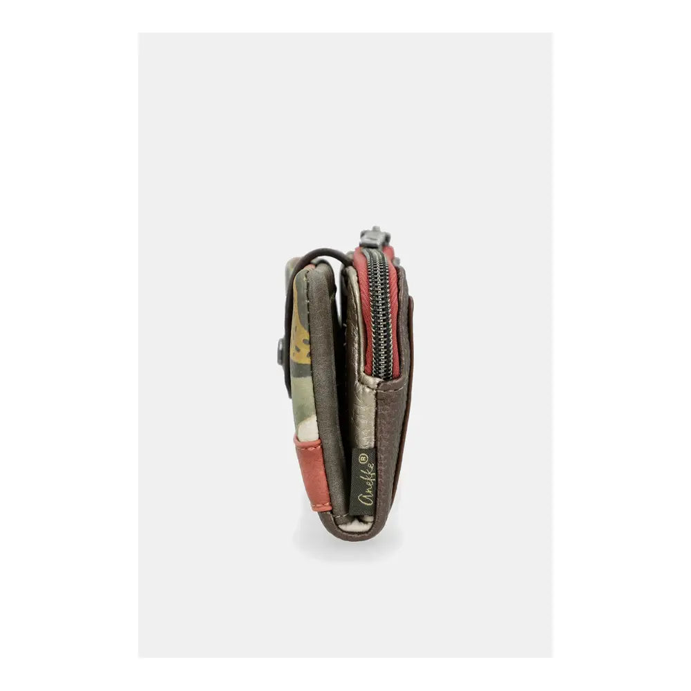 Anekke Portamonete Piccolo Flessibile RFID Muse | Portafoglio con Patta
