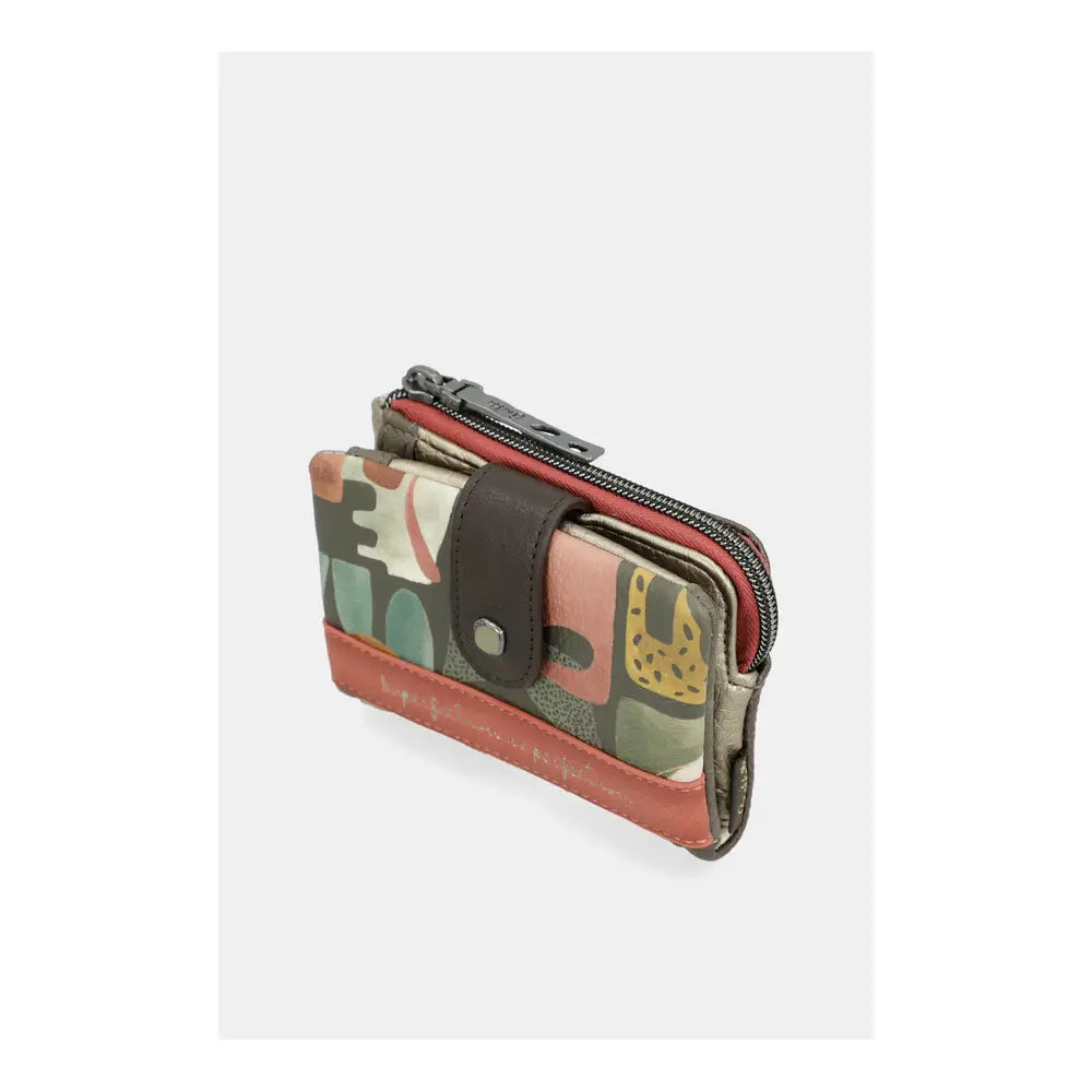 Anekke Portamonete Piccolo Flessibile RFID Muse | Portafoglio con Patta
