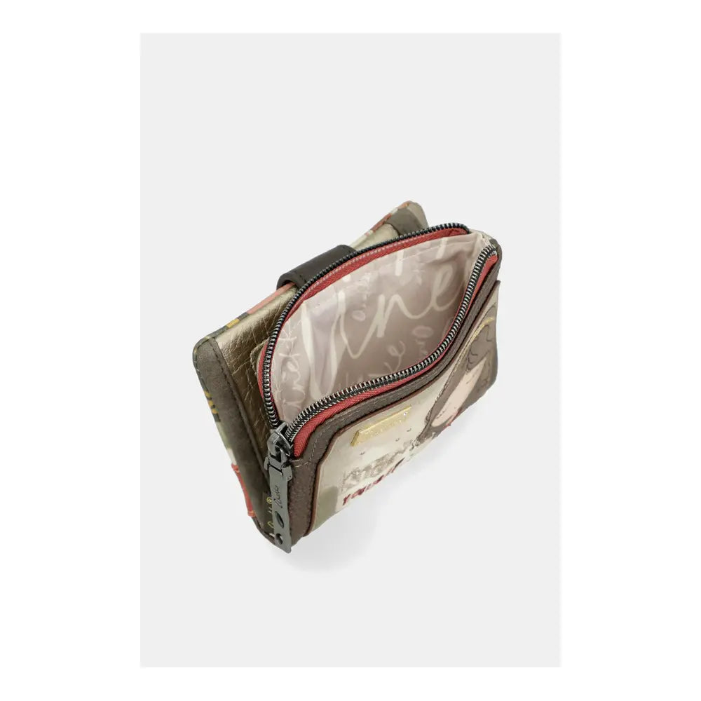Anekke Portamonete Piccolo Flessibile RFID Muse | Portafoglio con Patta