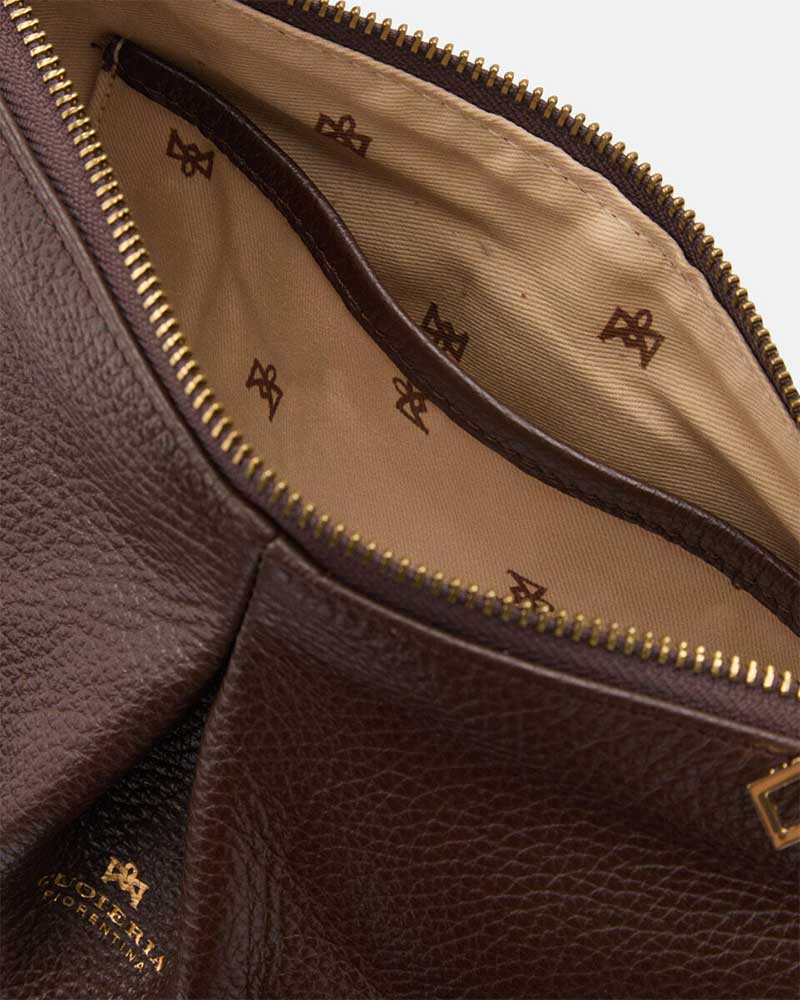 Cuoieria Fiorentina | Pouch Emma in Vera Pelle | Cioccolato
